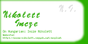 nikolett incze business card
